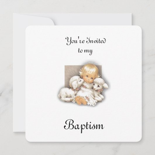 Kind met lammeren kaart (Voorkant)