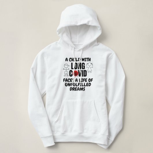 Kind met LANG COVID Leven van Onvervulde Dromen Hoodie (Design voorkant)