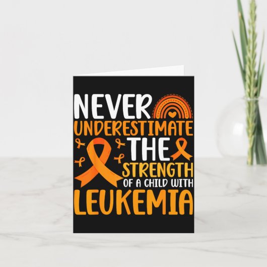 Kind met leukemie strijder leukemie bewustzijn kaart (Voorkant)