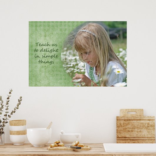 kind met mazen poster (Keuken)