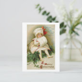 Kind met Muff Feestdagenkaart (Staand voorkant)