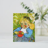 Kind met Oranje Van Gogh Fine Art Briefkaart (Staand voorkant)