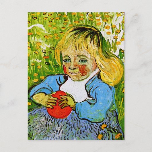 Kind met Oranje Van Gogh Fine Art Briefkaart (Voorkant)