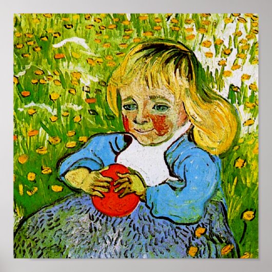Kind met Oranje Van Gogh Fine Art Poster (Voorkant)