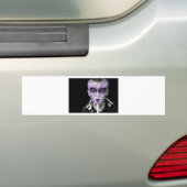 Kind met paarse keramische masker bumpersticker (Op auto)