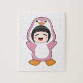 Kind met Penguin Costume Legpuzzel (Verticaal)