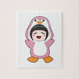 Kind met Penguin Costume Legpuzzel