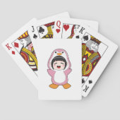 Kind met Penguin Costume Pokerkaarten (Achterkant)