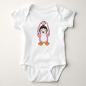 Kind met Penguin Costume Romper (Voorkant)