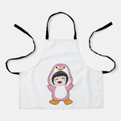 Kind met Penguin Costume Schort (Voorkant)