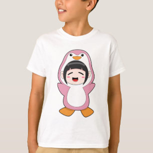 Kind met Penguin Costume T-shirt