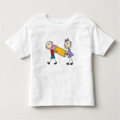 Kind met potlood kinder shirts (Voorkant)