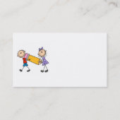 Kind met potlood visitekaartje (Achterkant)