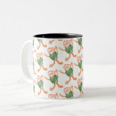"Kind met rugleuning" Tweekleurige Koffiemok (Voorkant links)