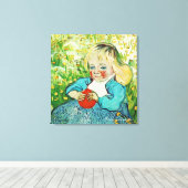 Kind met Sinaasappel, 1890. Vincent van Gogh Canvas Afdruk (Insitu (Houten vloer))