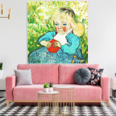 Kind met Sinaasappel, 1890. Vincent van Gogh Canvas Afdruk (Insitu (Woonkamer))