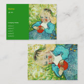 Kind met Sinaasappel, 1890. Vincent van Gogh Visitekaartje (Voorkant / Achterkant)