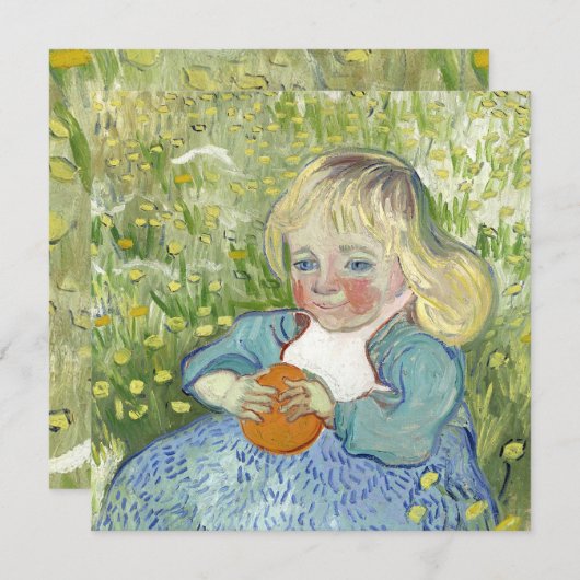 Kind met Sinaasappel, Vincent Van Gogh Feestdagenkaart (Voorkant / Achterkant)