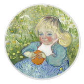 Kind met Sinaasappel, Vincent Van Gogh Keramische Knop (Voorkant)