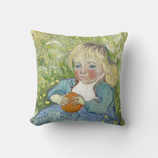 Kind met Sinaasappel, Vincent Van Gogh Kussen (Voorkant)
