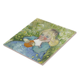 Kind met Sinaasappel, Vincent Van Gogh Tegeltje