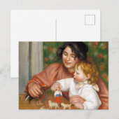 Kind met speelgoed schilderij van Auguste Renoir Briefkaart (Voorkant / Achterkant)