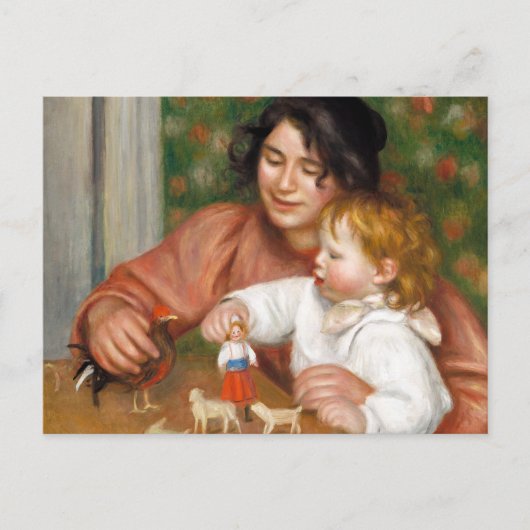 Kind met speelgoed schilderij van Auguste Renoir Briefkaart (Voorkant)