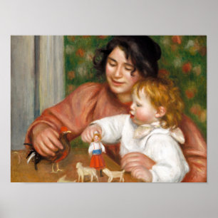 Kind met speelgoed schilderij van Auguste Renoir Poster
