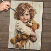 Kind met Teddybeer 1 Decoupage papier