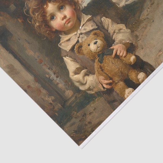 Kind met Teddybeer 3 Decoupage papier (Detail)