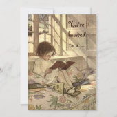  kind met uitnodiging van boekendag (Voorkant)