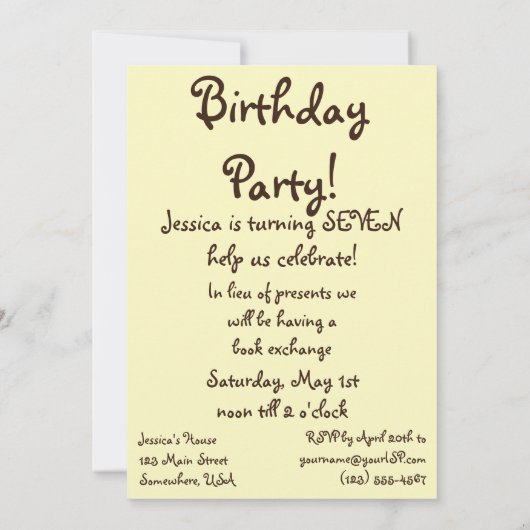  kind met uitnodiging van boekendag (Achterkant)