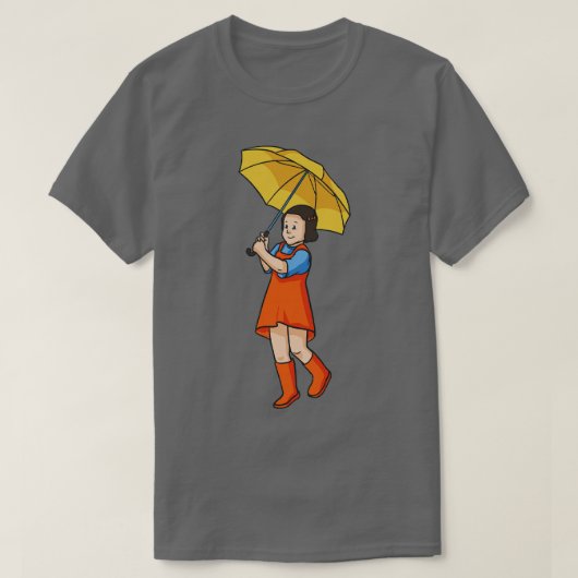 Kind met Umbrella Rain Kinder T-shirt (Design voorkant)