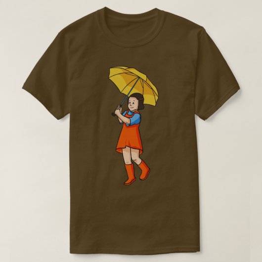 Kind met Umbrella Rain Kinder T-shirt (Design voorkant)