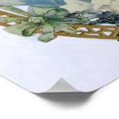 kind met Victoriaans blauwe poot en bloemen Poster (Hoek)