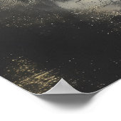 Kind met vlieger bij het Zee in houtskoolkunst Poster (Hoek)