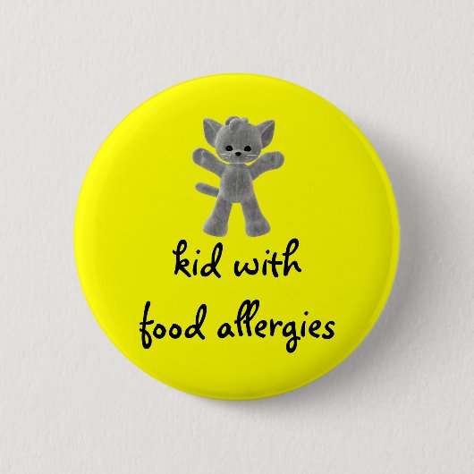 Kind met voedselallergieën ronde button 5,7 cm (Voorkant)