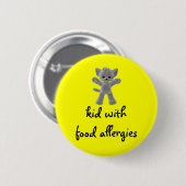 Kind met voedselallergieën ronde button 5,7 cm (Voorkant /achterkant)