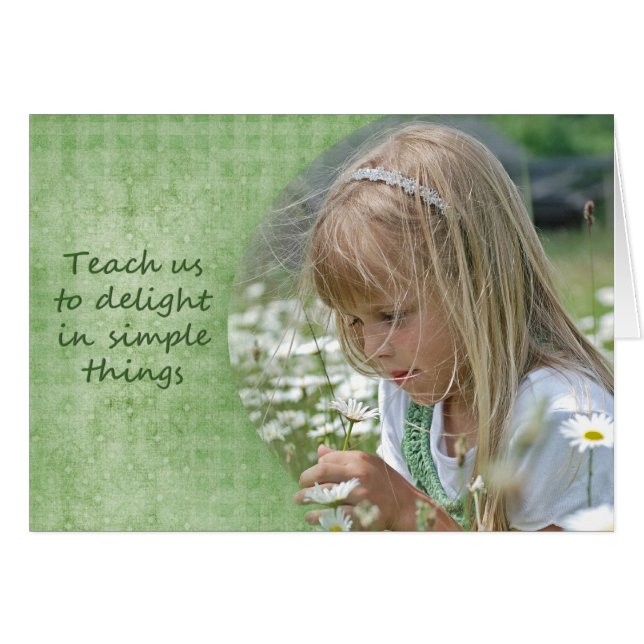 Kind met wilde bloemen (Voorkant Horizontaal)