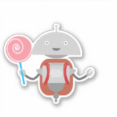 Kind Mia met schoon gezicht Sticker (Voorkant)