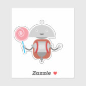 Kind Mia met schoon gezicht Sticker (Vel)