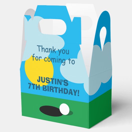 Kind miniatuur golf Birthday party aangepast Bedankdoosjes (Geopend)