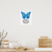Kind: Misbruik Butterfly Poster (Keuken)