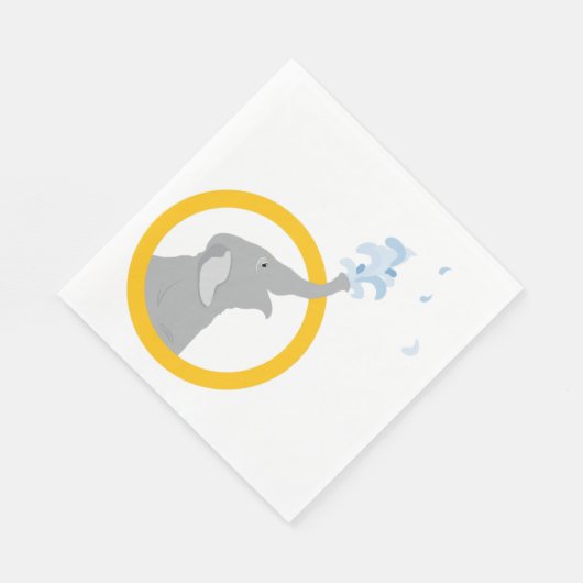 Kind Modern Baby Grey Elephant Party servetten (Hoek)