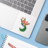 Kind Murugan Sticker (Laptop met iPhone)