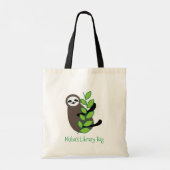 Kind naam schattige bibliotheek tote bag (Achterkant)