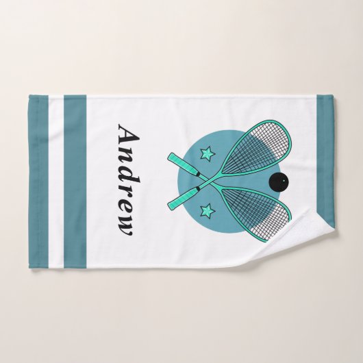 Kind naam van Racquetball Rackets Player Coach Handdoek (Handdoek)