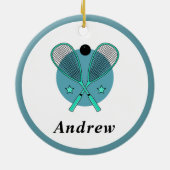 Kind naam van Racquetball Rackets Player Coach Keramisch Ornament (Achterkant)