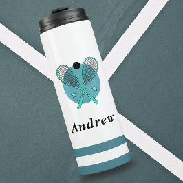 Kind naam van Racquetball Rackets Player Coach Thermosbeker