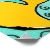 Kind naam Yellow Chameleon reptile kind poster (Hoek)